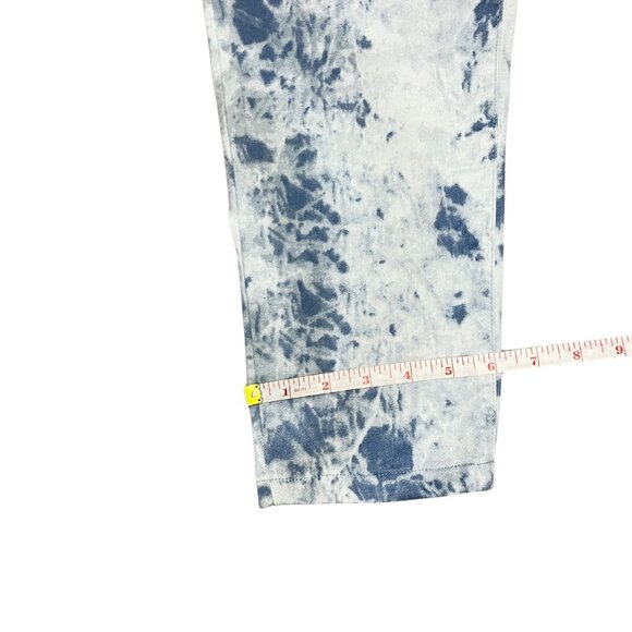 Seven7 Women's Sz 10 High Waist Bleach Wash Tie Dye Jeans Y2K Streetwear Denim - Picture 12 of 15